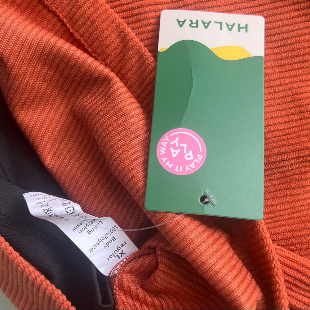 Rust Orange Ribbed Skirt - Picture 2 of 5